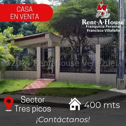 En Venta Amplia Y Confortable Casa Ubicada En Sector Tres Picos #25-1497 Cv