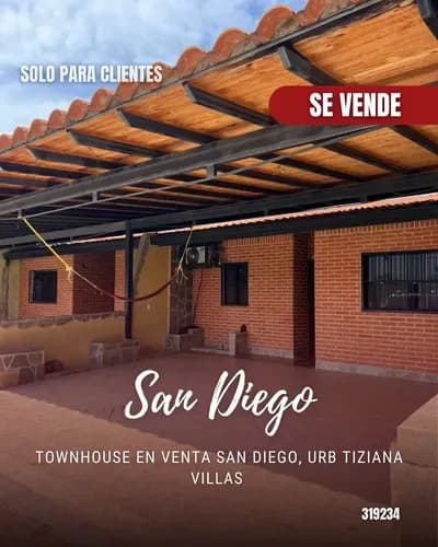 Townhouse En Venta San Diego, Urb Tiziana Villas 319234