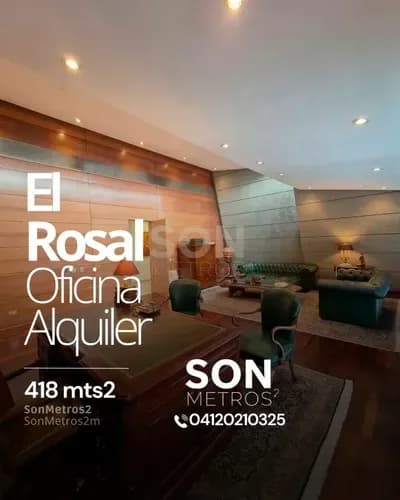 Oficina Amoblada Alquiler El Rosal 418 Mts2. Sonmetros2