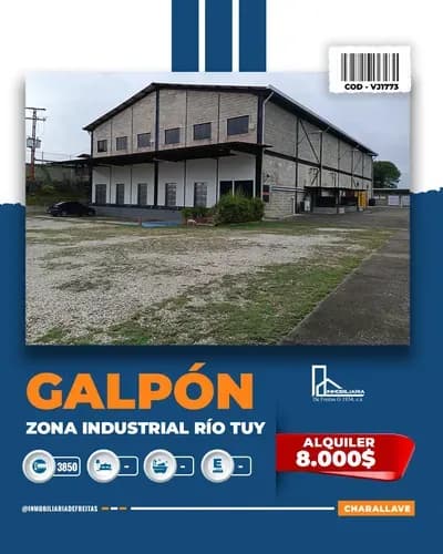 Galpón En Alquiler En La Zona Industrial De Rio Tuy. Charallave.