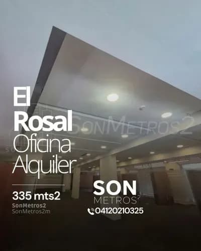 Pago En Bcv. Oficina Alquiler El Rosal 335 Mts2 Incluye Condominio Y 8 Puestos De Estacionamiento. Sonmetros2
