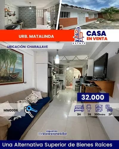 Casa En Venta. Urb. Matalinda/charallave
