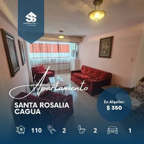Código: C. V-002 Apartamento En Alquiler - Cagua, Carretera Nacional - Res. Santa Rosalía - Gran Oportunidad
