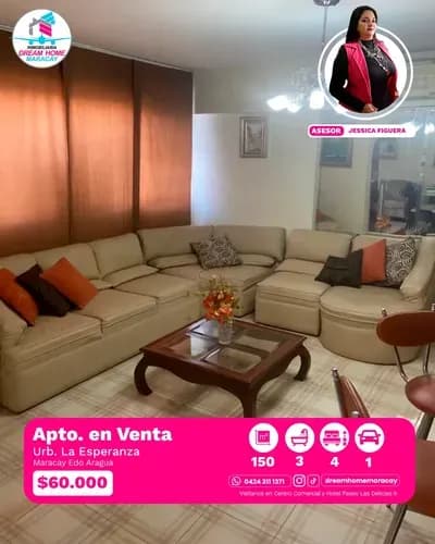 Venta De Hermoso Apartamento En La Urbanización La Esperanza Res. La Esperanza.