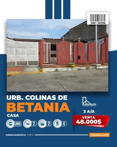 En Venta Casa En La Urbanización Colinas De Betania. Charallave