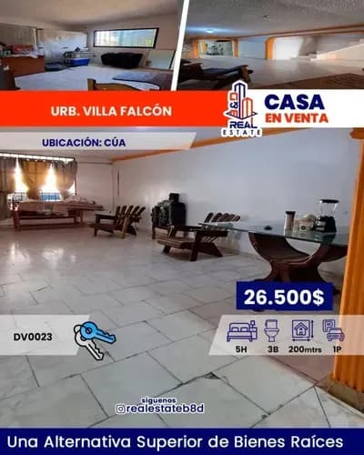 Townhouse En Venta A Remodelar Urb. Villa Falcón/ Cúa