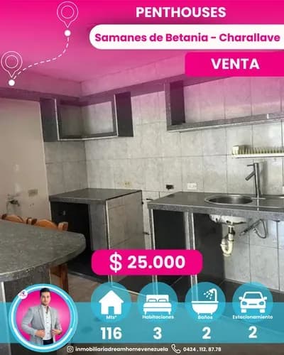 Penthouses En Venta Samanes De Betania Ii Charallave