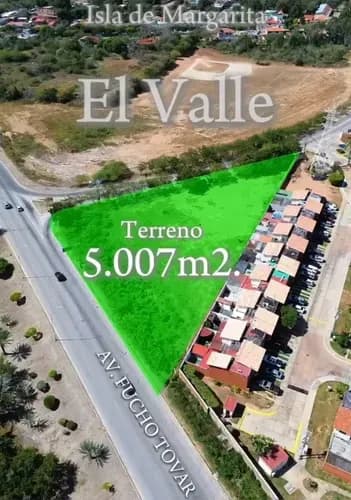 Terreno De 5007m2 En El Valle, Sobre La Fucho Tovar
