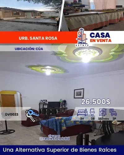 Casa En Venta Urb. Santa Rosa De Cúa/ Cúa
