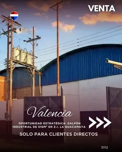 Oportunidad Estratégica: Galpón Industrial De 510m2 En Z.i. La Guacamaya 31112 Solo Clientes