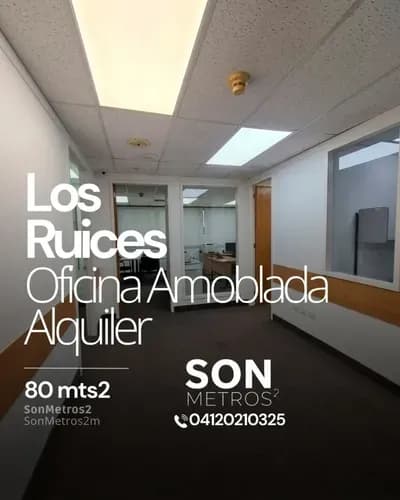 Oficina Alquiler Los Ruices 80 Mts2. Incluye 4 Puestos De Estacionamiento. Sonmetros2