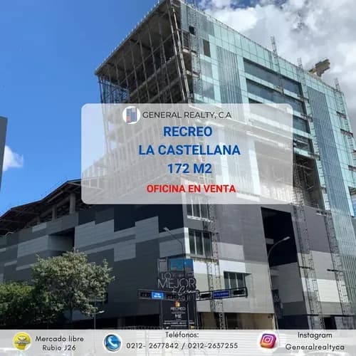 Oficina En Venta Obra Gris 172 M2 Bello Campo Recreo La Castellana