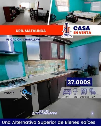 Casa En Venta Urbanización Matalinda, Charallave.