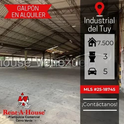 En Alquiler Amplio E Ideal Galpón Industrial En Ocumare Del Tuy Mls 25-18745
