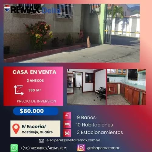 Venta De Casa Multifamiliar, En Castillejo. Conjunto Residencial Escorial. Guatire.