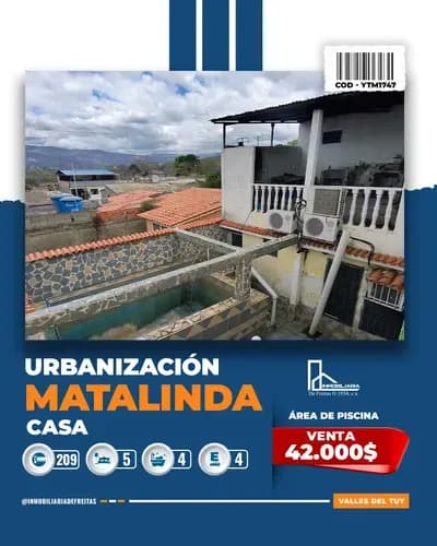 Casa En Venta En La Urbanización Matalinda. Charallave