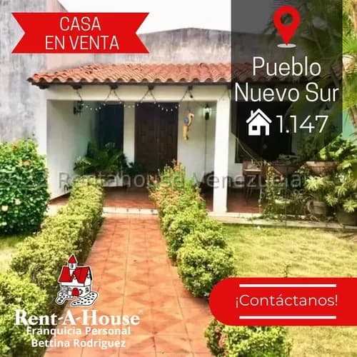 En Venta Excelente Y Amplia Casa Ubicada En Pueblo Nuevo Sur Mls #23-14637 Cv