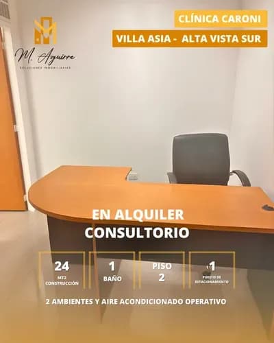 Consultorio En Alquiler Clínica Caroní, Villa Asia - Puerto Ordaz - Ac