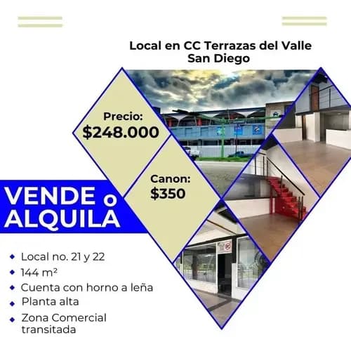 Fv Vende O Alquila Local En Cc Terrazas Del Valle San Diego - No21-22