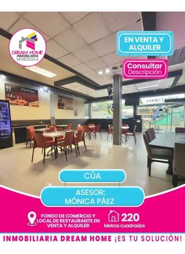 Fondo De Comercio De Restaurante Y Local En Venta Cúa