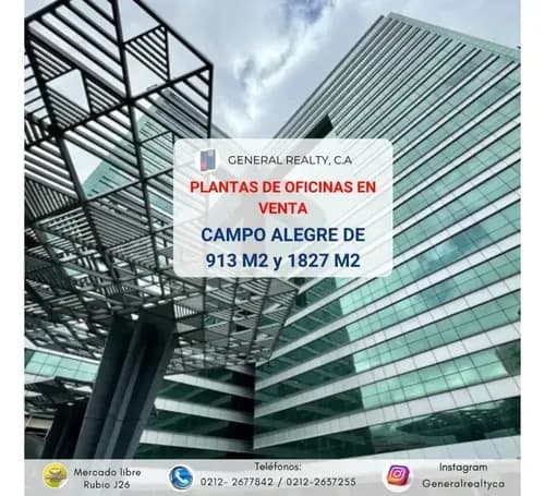 Oficinas En Venta Desde 913 A 1827 M2 - Campo Alegre