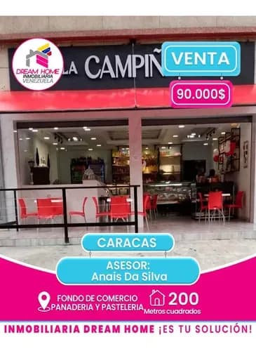 Fondo De Comercio Panaderia Y Pasteleria En Venta La Campiña Caracas