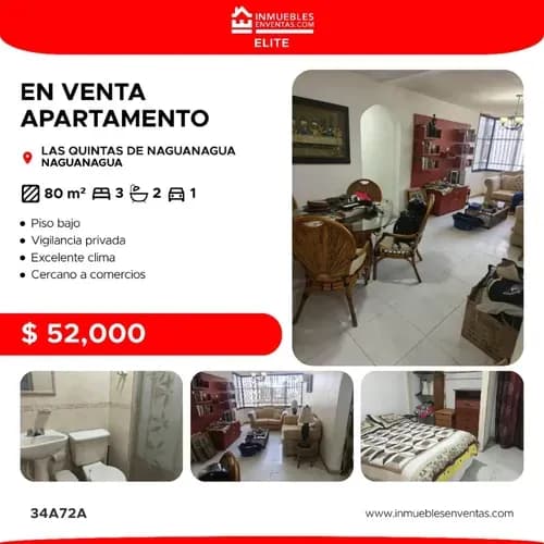 *solo Clientes* Mgb Vende Apartamento En Las Quintas De Naguanagua
