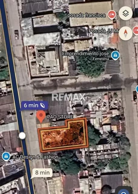 EN VENTA TERRENO DE 284 METROS CUADRADOS, EN EL CASCO CENTRAL DE TUCACAS.