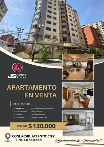 Apartamento En Venta Urb. La Soledad Con Planta Eléctrica Total. 002jsc
