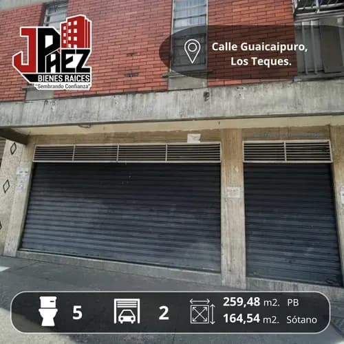 Local En Venta Calle Guaicaipuro Los Teques