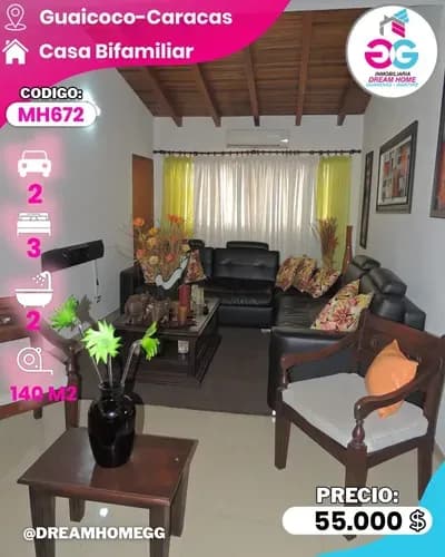 Casa Bifamiliar Los Haticos , Guaicoco-parroquia La Dolorita - Caracas