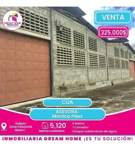Galpón En Venta Zona Industrial Marín I - Cúa