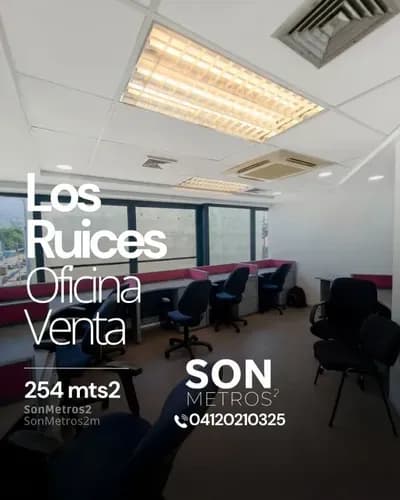 Oficina Venta Los Ruices 254 Mts2. Incluye 4 Puestos De Estacionamiento. Sonmetros2