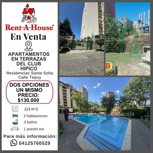 Elige Tu Apto! 2 Disponibles Terrazas Club Hipico 113m2 $130k. Jgq