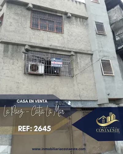Casa En Venta En Catia La Mar Sector La Paez Ref 2645