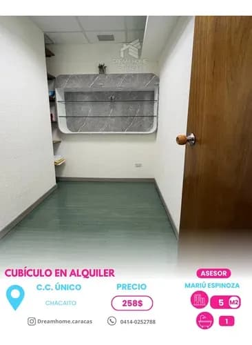Cubículo En Alquiler En El C.c. Único - Chacaito