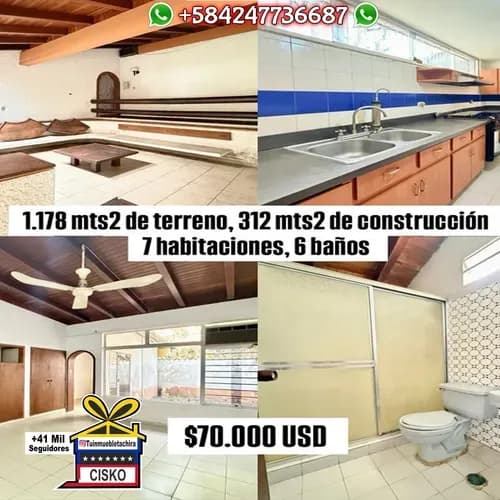 Casa En Venta En Las Lomas San Cristobal Tachira Financiamiento Financiado 1200 De Terreno 7 Habitaciones 6 Baños
