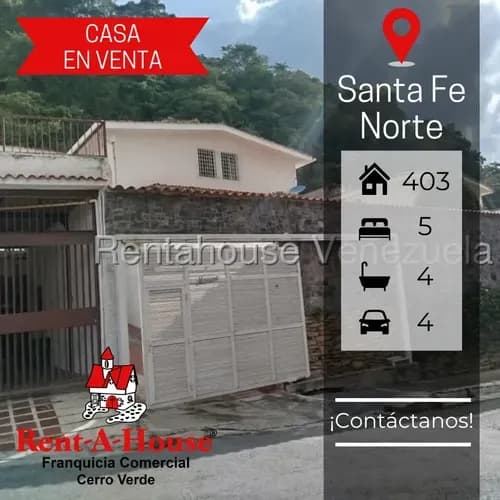 En Venta Extraordinaria Casa De Dos Plantas Ubicada En Santa Fe Norte #26-4134 Cv