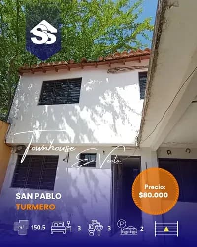 Venta De Townhouse En Turmero Ubicación Terrenos: Haras San Pablo. Terreno Propio De 150,50 M2 Y De Construcción 137,50 M2