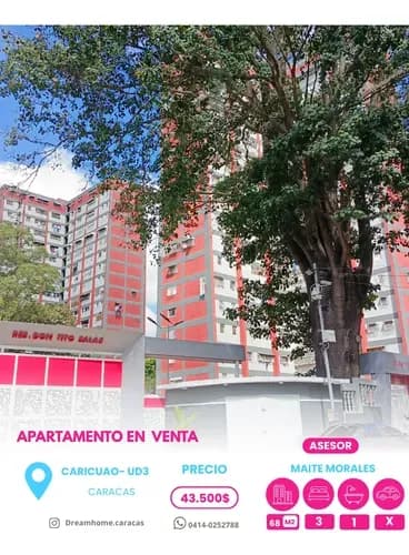 Apartamento En Venta En Caricuao- Ud3