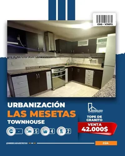 Townhouse En La Urbanizacion Las Mesetas. Cua