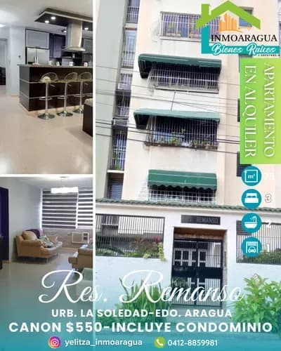 Alquiler De Apartamento Totalmente Amoblado / La Soledad, Maracay/ Yp1390