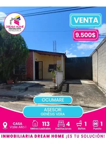 Casa En Venta Urb. Valle Alto I Ocumare Del Tuy