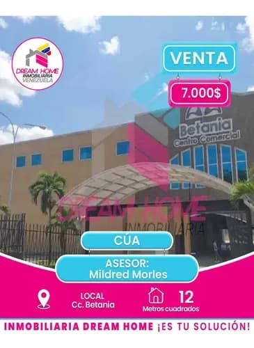 Local En Venta Centro Comercial Betania Cúa
