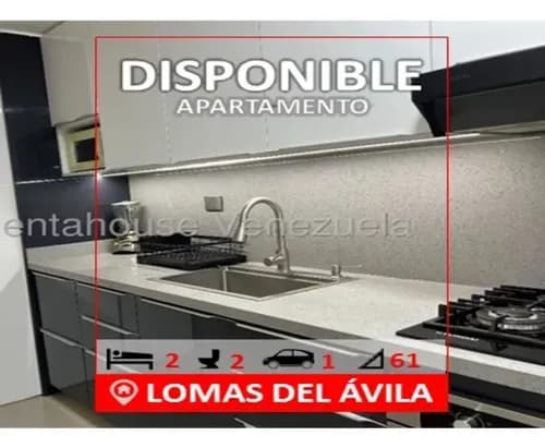 Lomas Del Avila, 2 Habitaciones, 2 Baños, 1 Estacionamientos, Piso 12, 61 Mts2 Construcción,