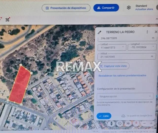 En Venta Terreno en la entrada de la Urb Pedro Manuel Arcaya