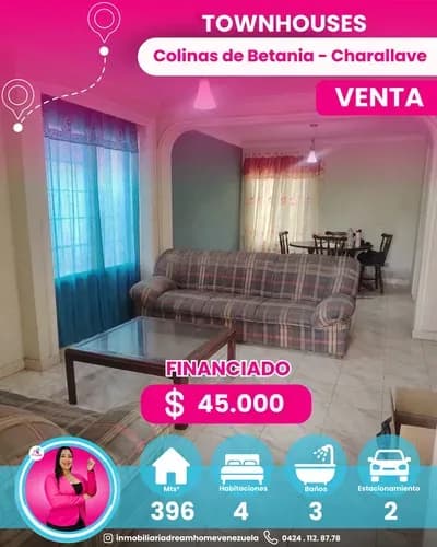 Townhouses En Venta Colinas De Betania Charallave