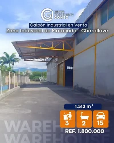Se Vende Galpón Industrial 1512m2 Zona Ind Matalinda Charallave 8313