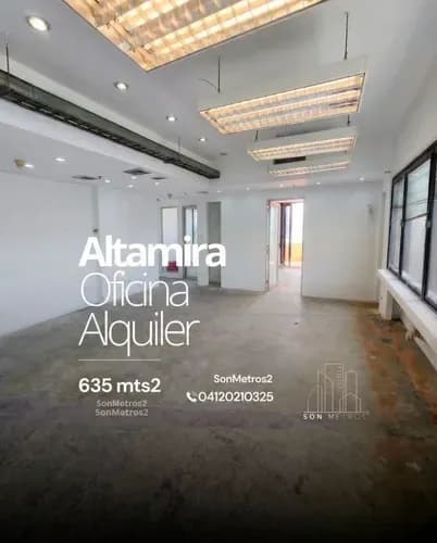 Oficina Alquiler Altamira 635 Mts2. Incluido El Condominio. Canon Posibilidad De Pago Bcv. Sonmetros2