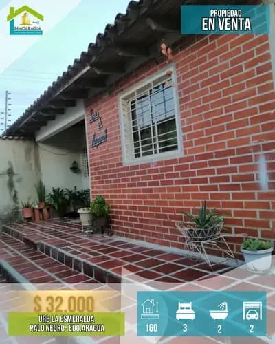 Se Vende Casa En Venta/urb La Esmeralda Palo Negro/pg1112